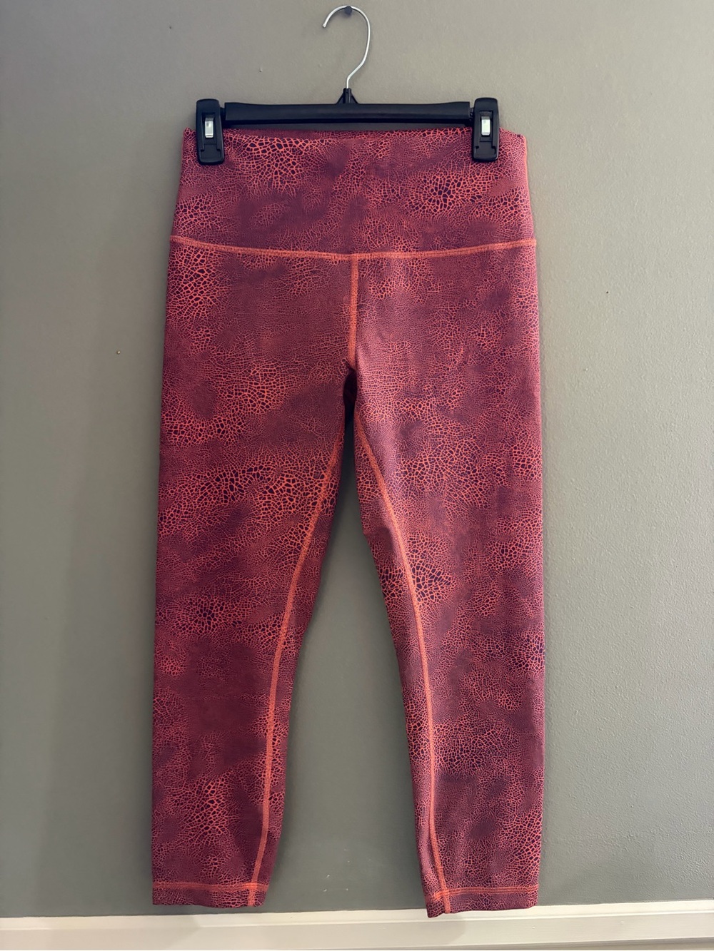 Lululemon Wunder Train High-Rise Tight 25” Inseam Crackle Glaze Orange Larkspur